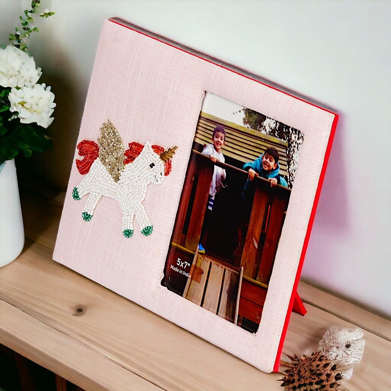Multicolored Unicorn Embroidered Photo-Frame